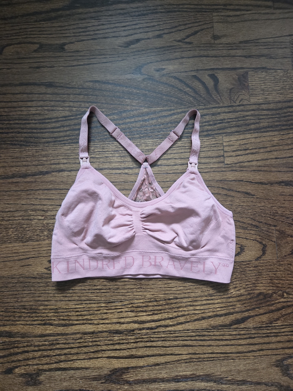 Kindred Bravely Simply Sublime Lace Racerback Nursing Bra - Rose